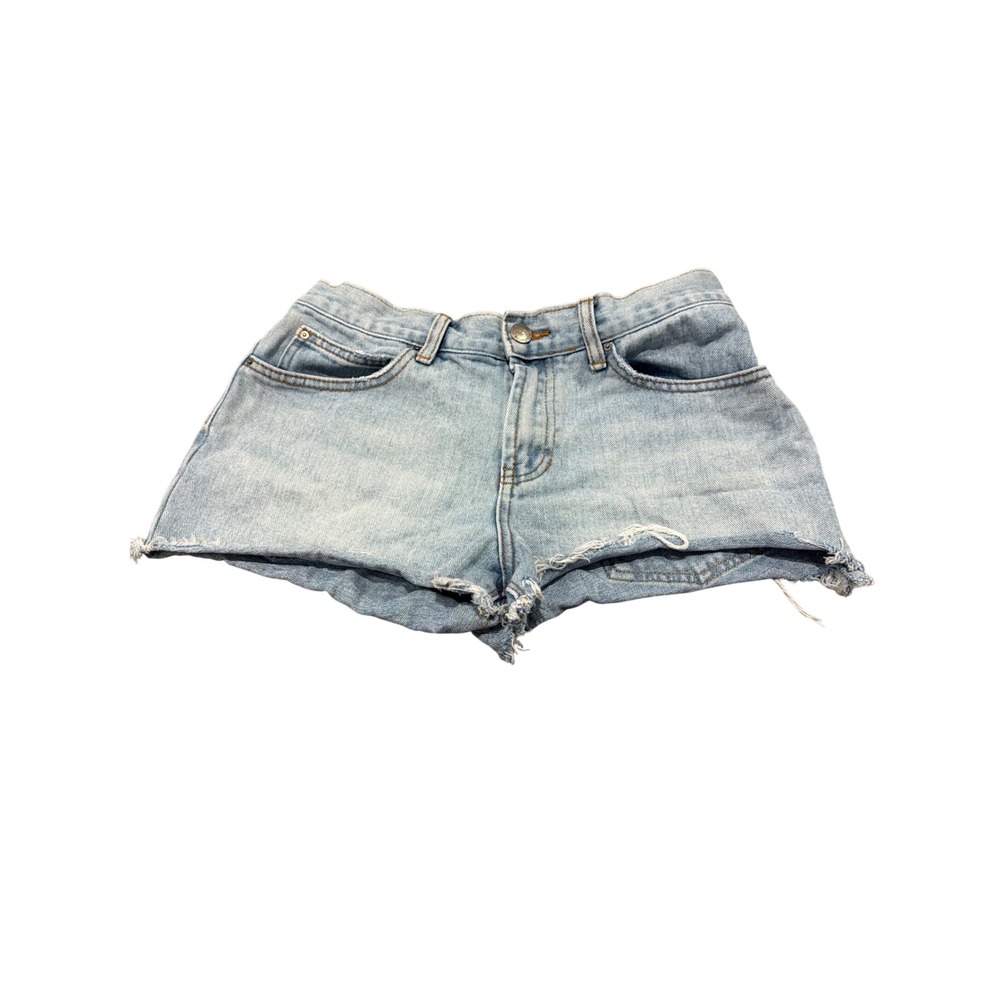 Billabong Womens Light Wash Frayed Hem Denim Jean Shorts Size 26